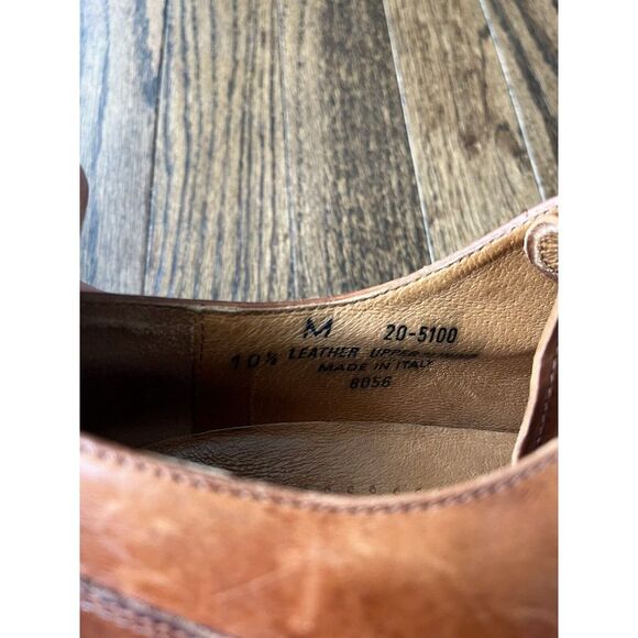 Johnston Murphy Passport Oxford Mens 10.5 M Brown Leather Lace Up Apron Toe Shoe - Picture 7 of 10